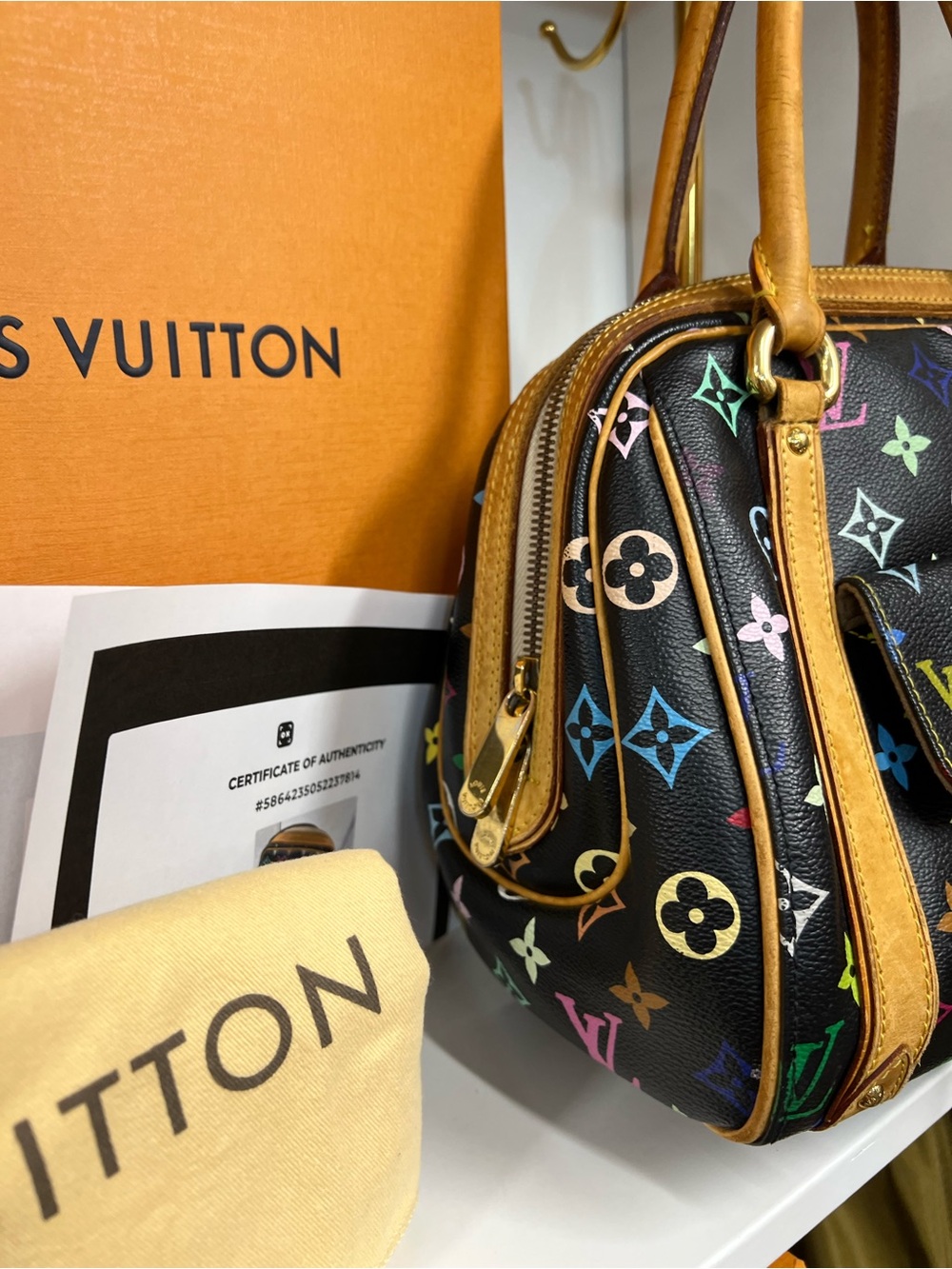 🔥🔥 LOUIS VUITTON Priscilla Monogram Multicolore Multicolor Handbag - Picture 9 of 14